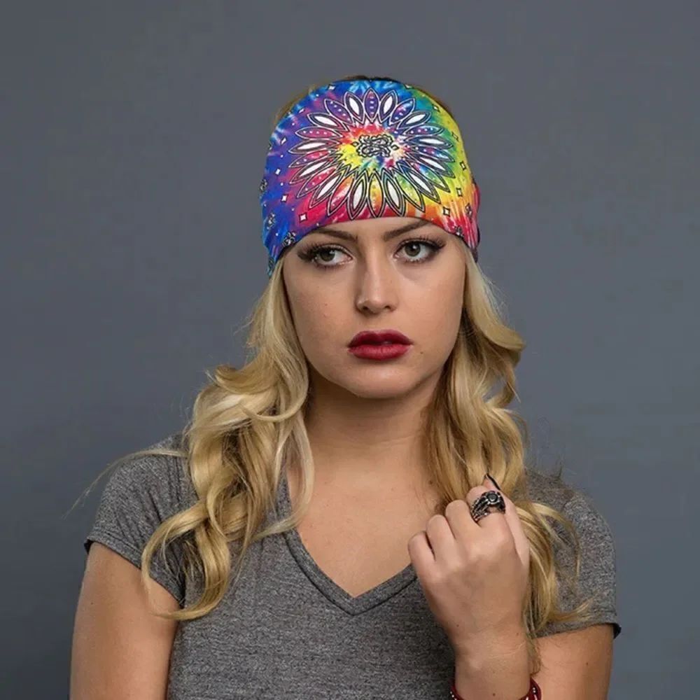 Tie Dye Sunrise Paisley w/Gems Design